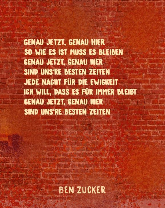 Ben Zucker GEnau Jetzt Lyrics