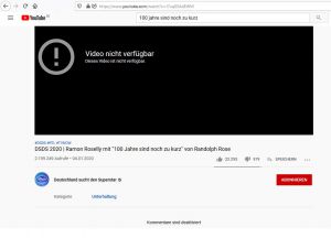 Roselly You Tube weg