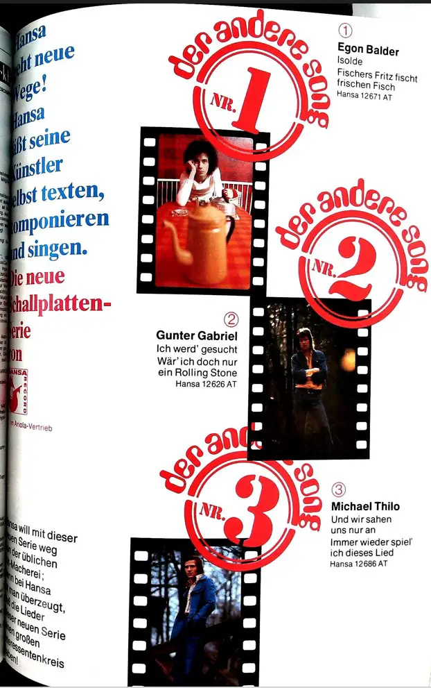 GUNTER GABRIEL: Heute vor 50 Jahren erstmals in den Single-Charts mit ...